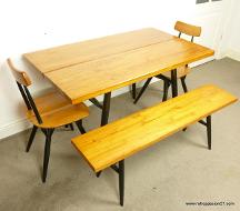 Tapiovaara Pirkka table bench chairs