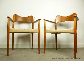 Mogens Kold Teak Armchairs